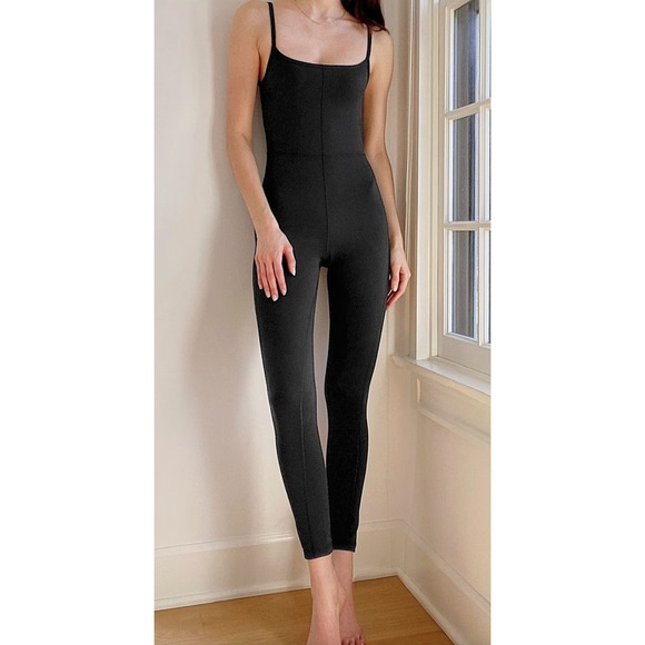 Aritzia Pants - Aritzia Divinity Jumpsuit Black Body Hugging Full Length Unitard Silhouette M